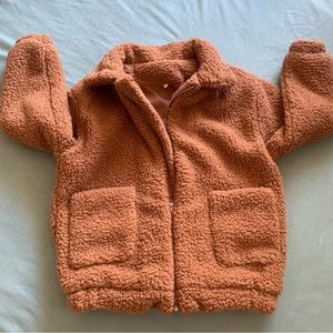 Teddy Jacket Coat Brown Oversized 🧸